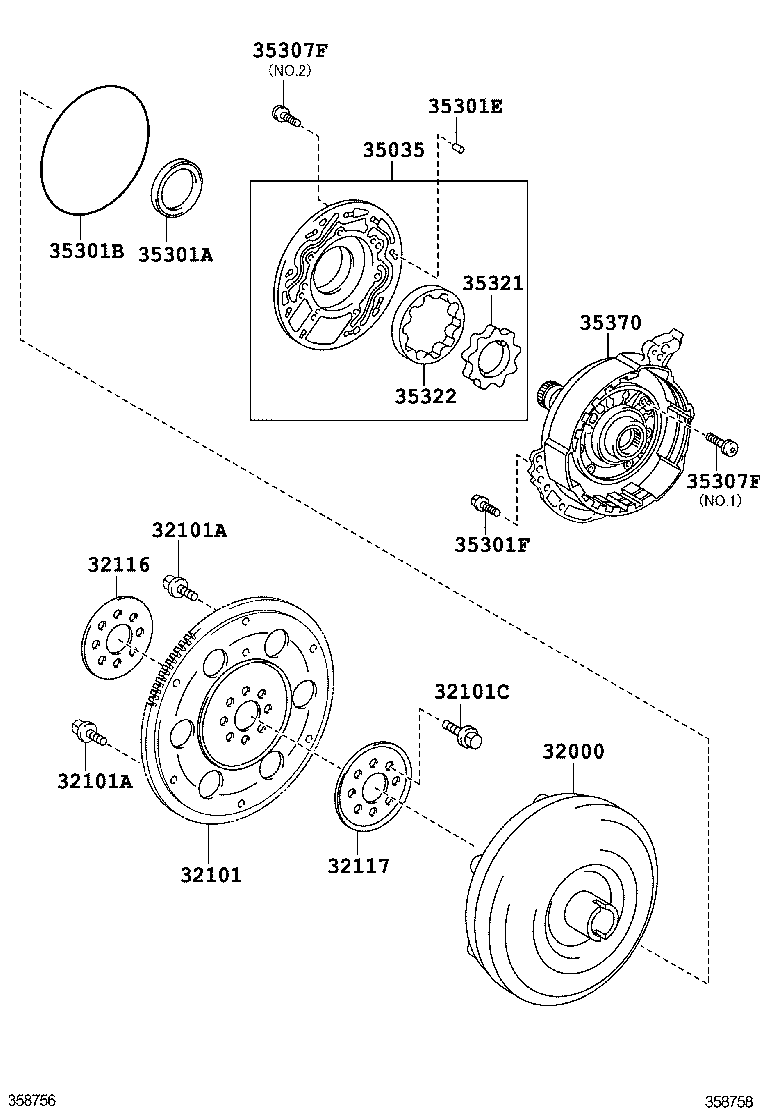  RAV4 NAP |  TORQUE CONVERTER FRONT OIL PUMP CHAIN ATM