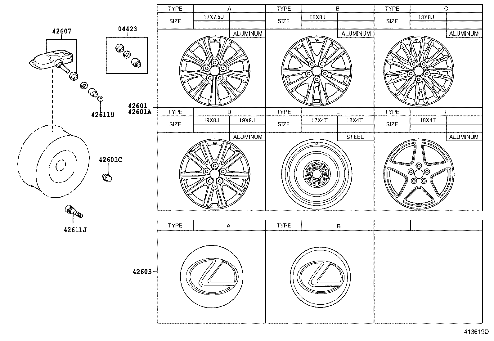  GS250 350 450H |  DISC WHEEL WHEEL CAP