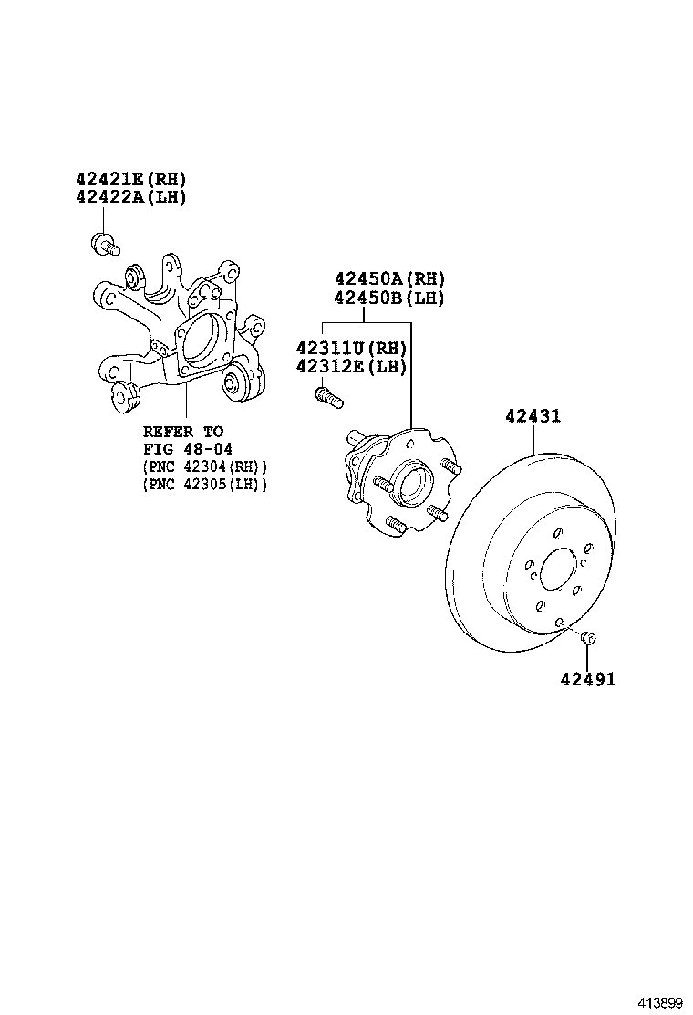  RAV4 NAP |  REAR AXLE SHAFT HUB