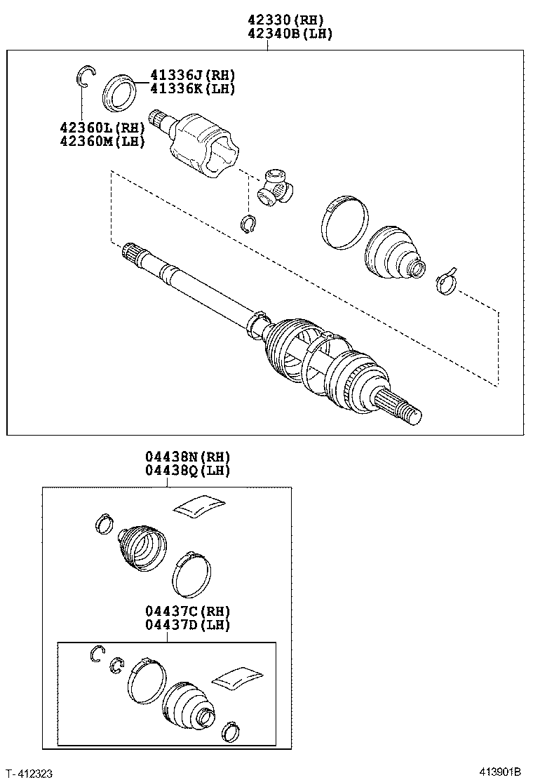  RAV4 NAP |  REAR AXLE SHAFT HUB