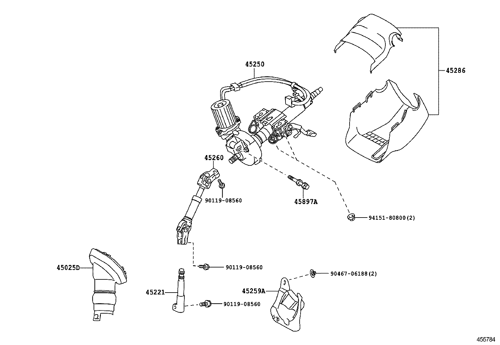  PRIUS V |  STEERING COLUMN SHAFT