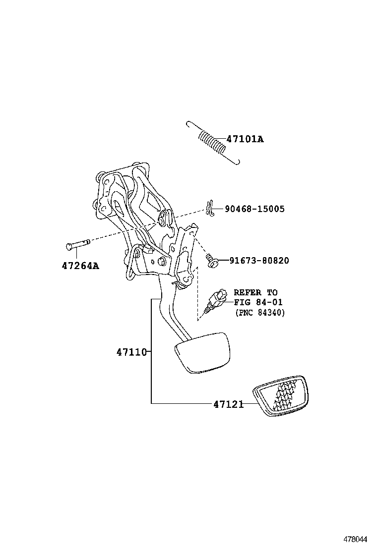  GS250 350 450H |  BRAKE PEDAL BRACKET