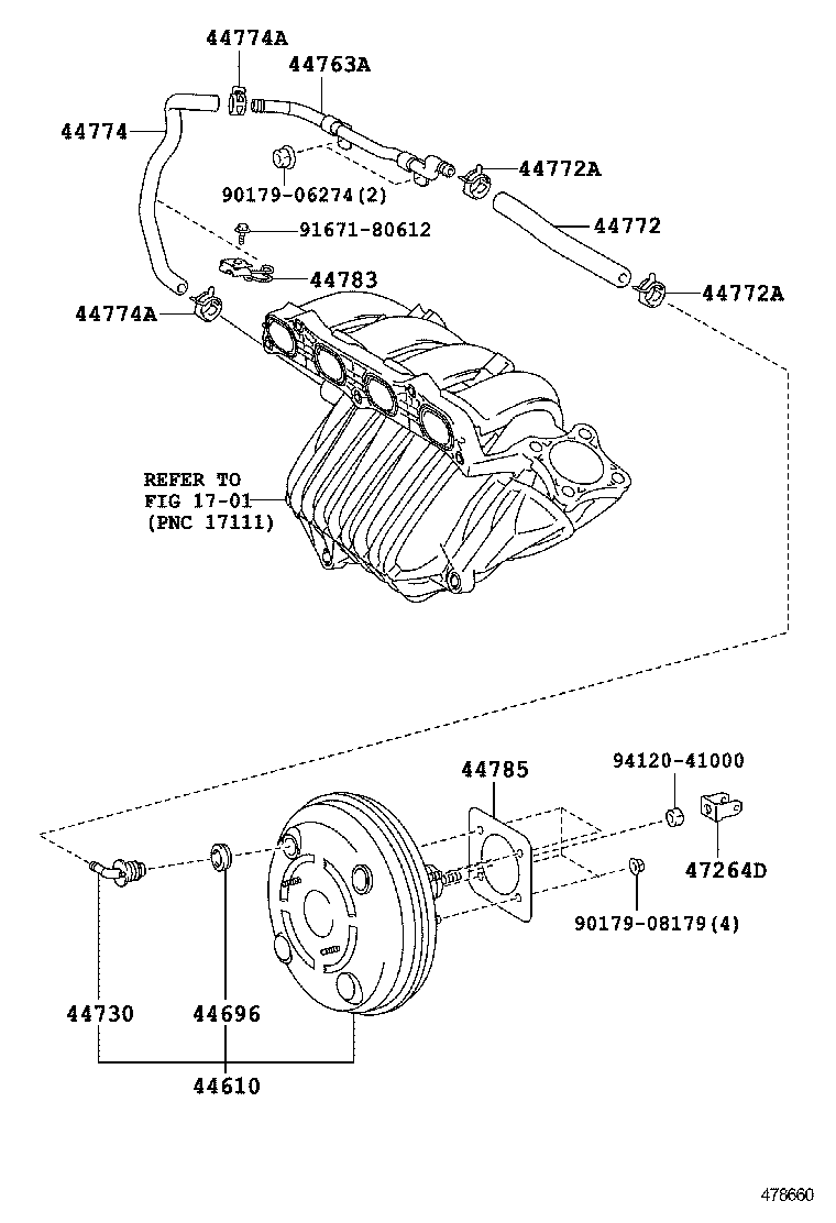  RAV4 JPP |  BRAKE BOOSTER VACUUM TUBE