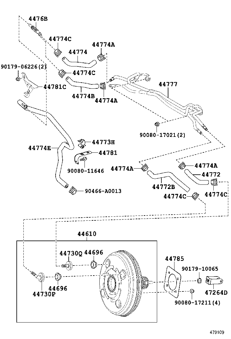  HIGHLANDER NAP |  BRAKE BOOSTER VACUUM TUBE