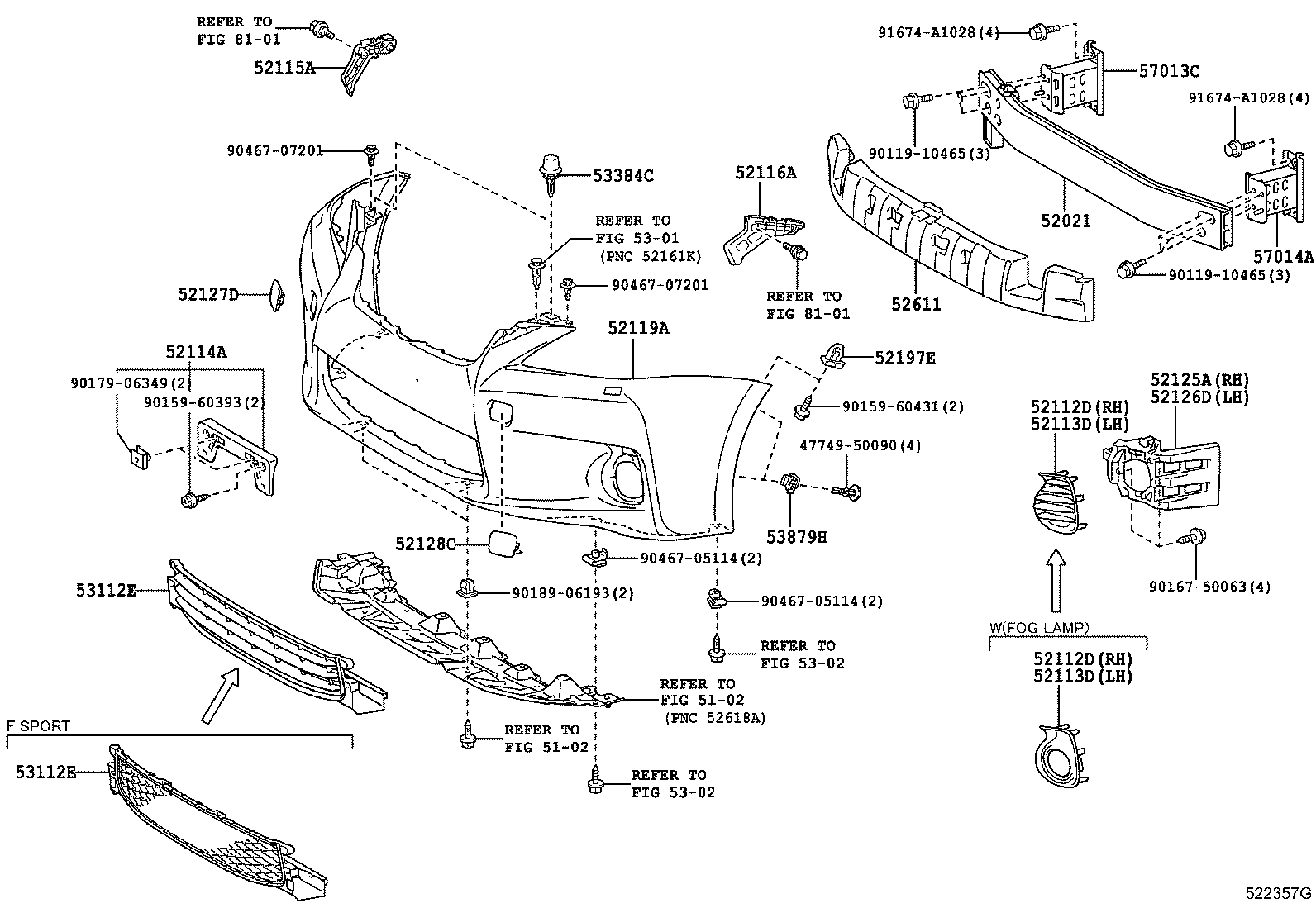  CT200H |  FRONT BUMPER BUMPER STAY