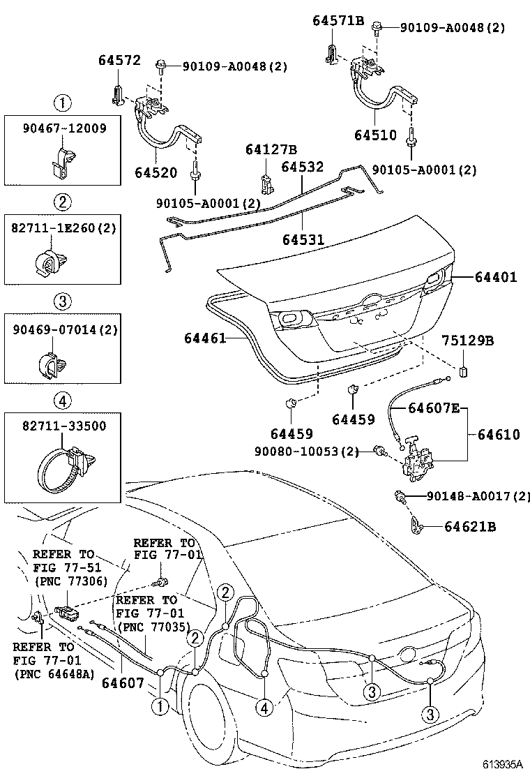  CAMRY HYBRID |  LUGGAGE COMPARTMENT DOOR LOCK