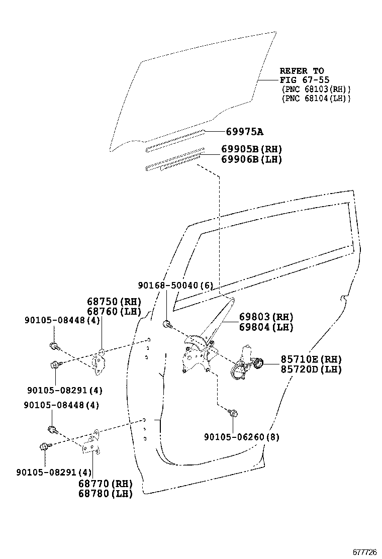  RAV4 JPP |  REAR DOOR WINDOW REGULATOR HINGE