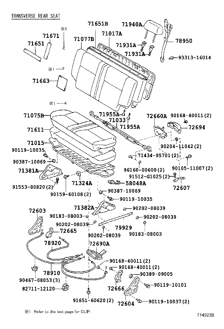  LAND CRUISER 70 |  SEAT SEAT TRACK