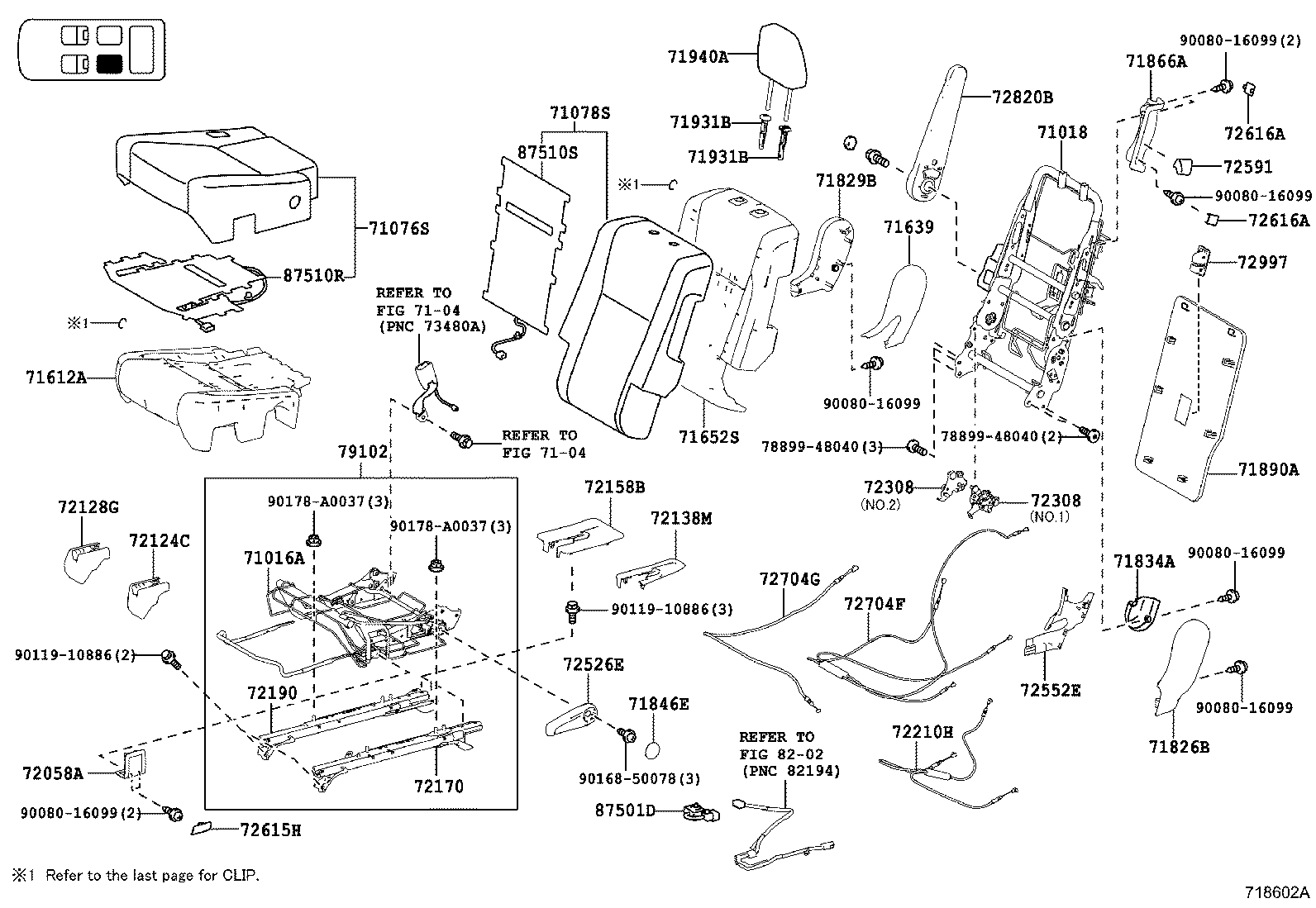  HIGHLANDER NAP |  REAR SEAT SEAT TRACK