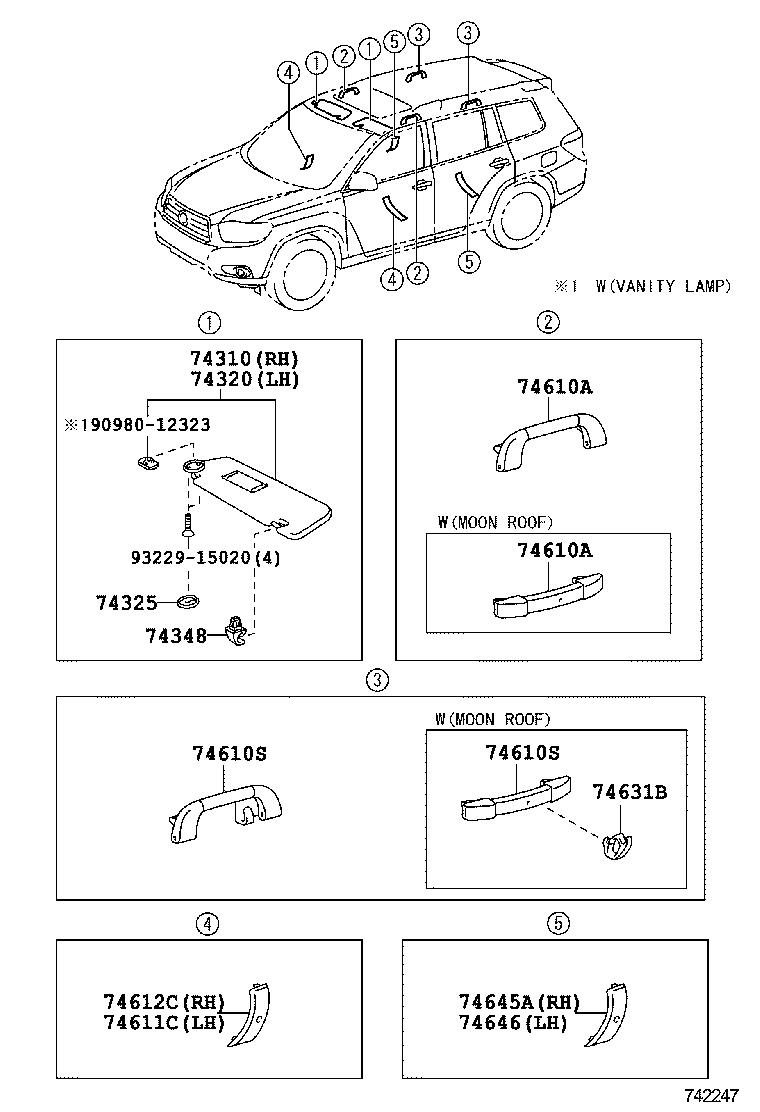  HIGHLANDER |  ARMREST VISOR