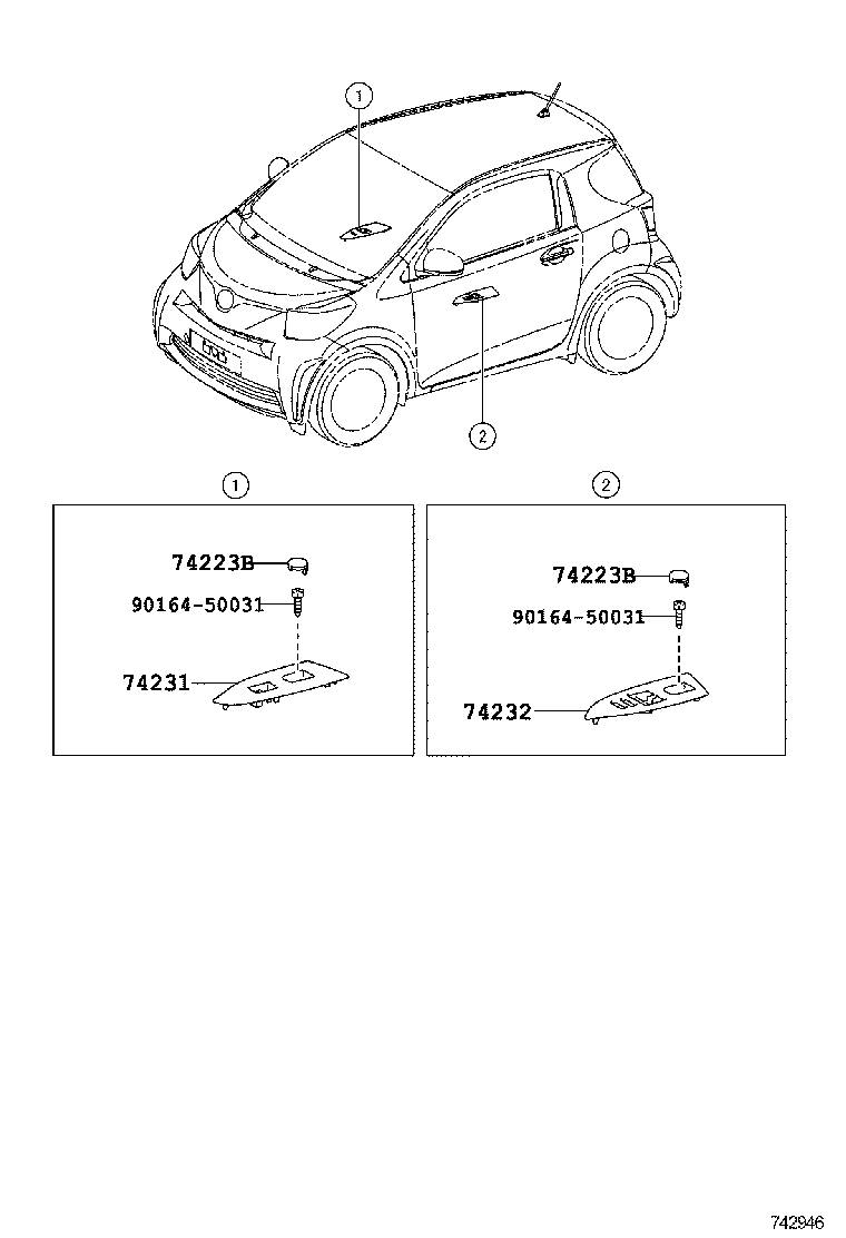  SCION IQ |  ARMREST VISOR