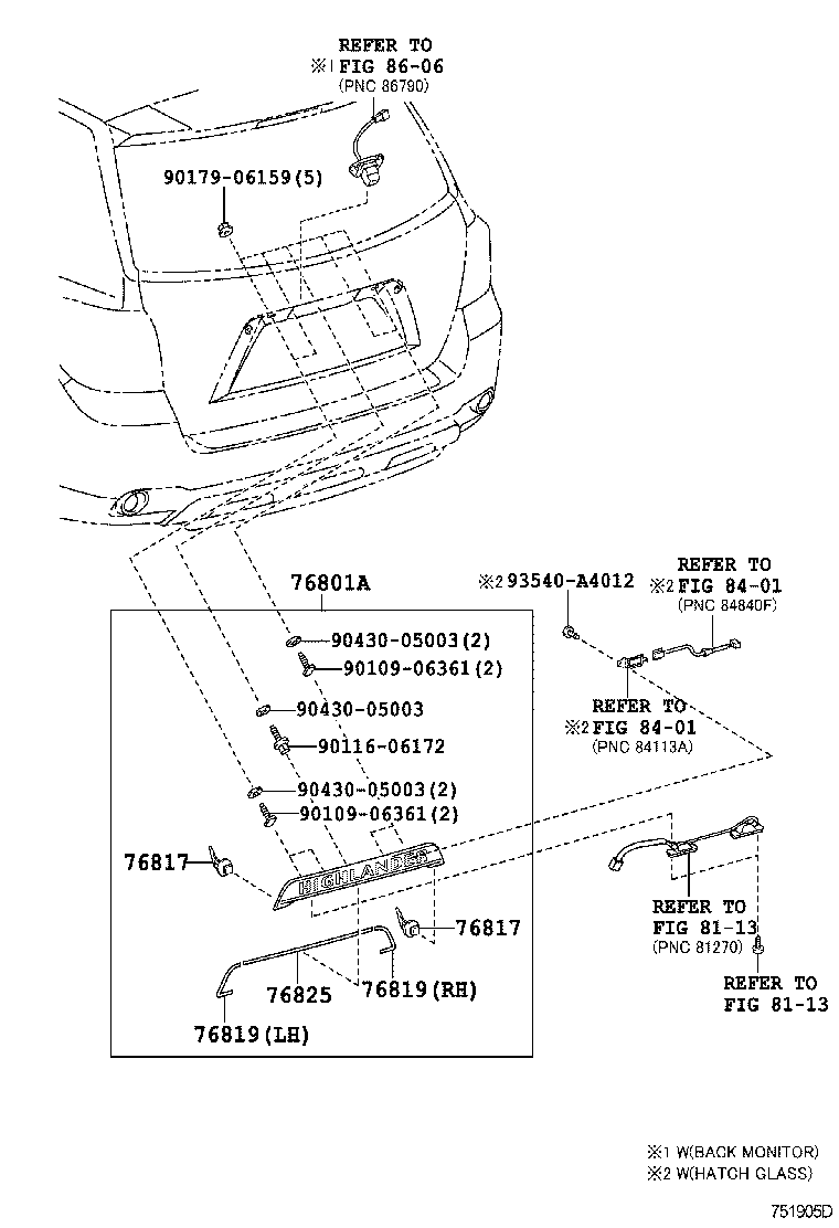  HIGHLANDER |  REAR MOULDING