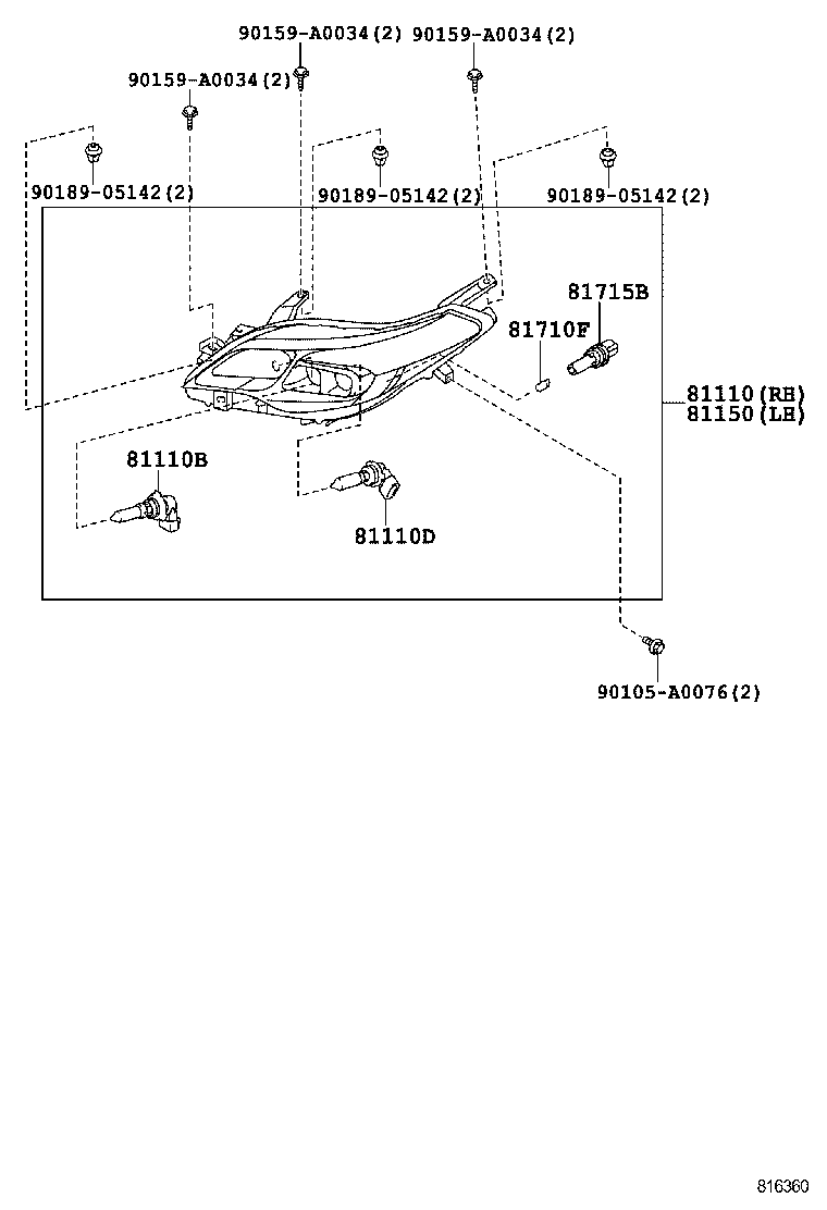  AVALON |  HEADLAMP