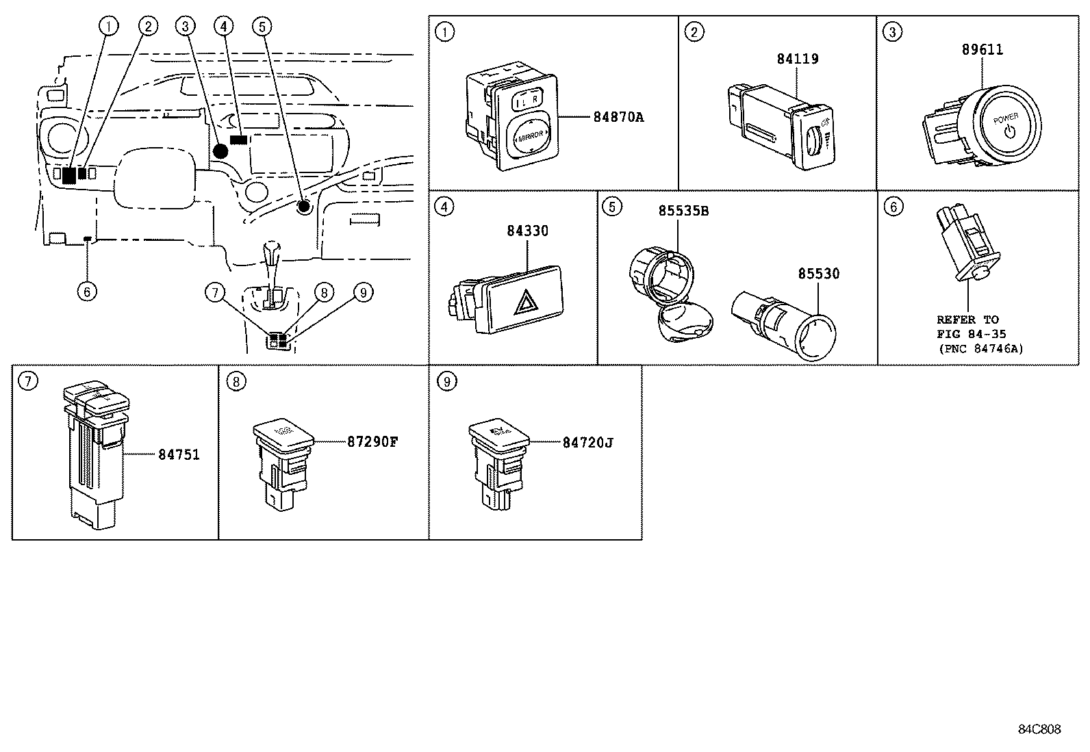  PRIUS C |  SWITCH RELAY COMPUTER