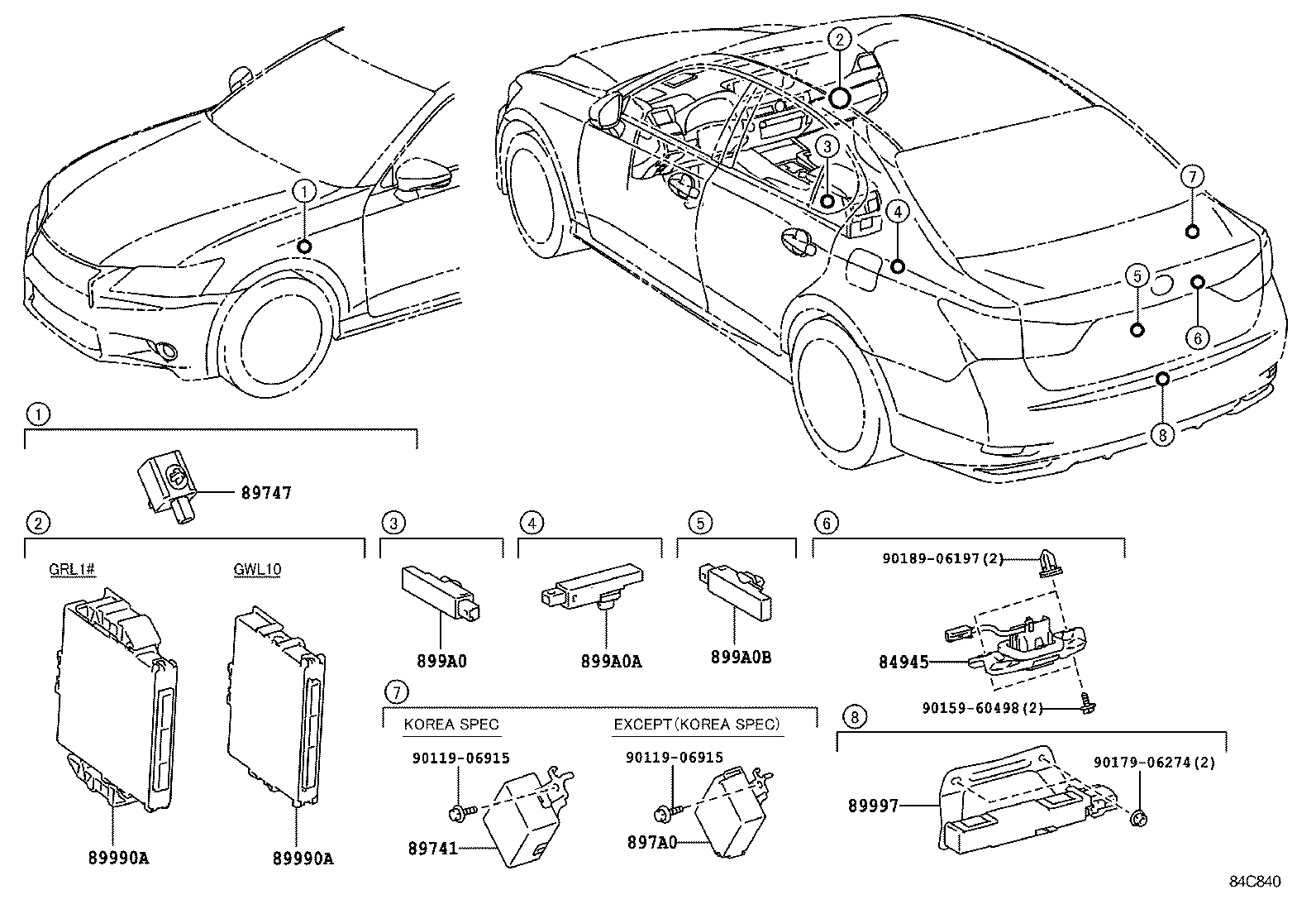  GS250 350 450H |  WIRELESS DOOR LOCK