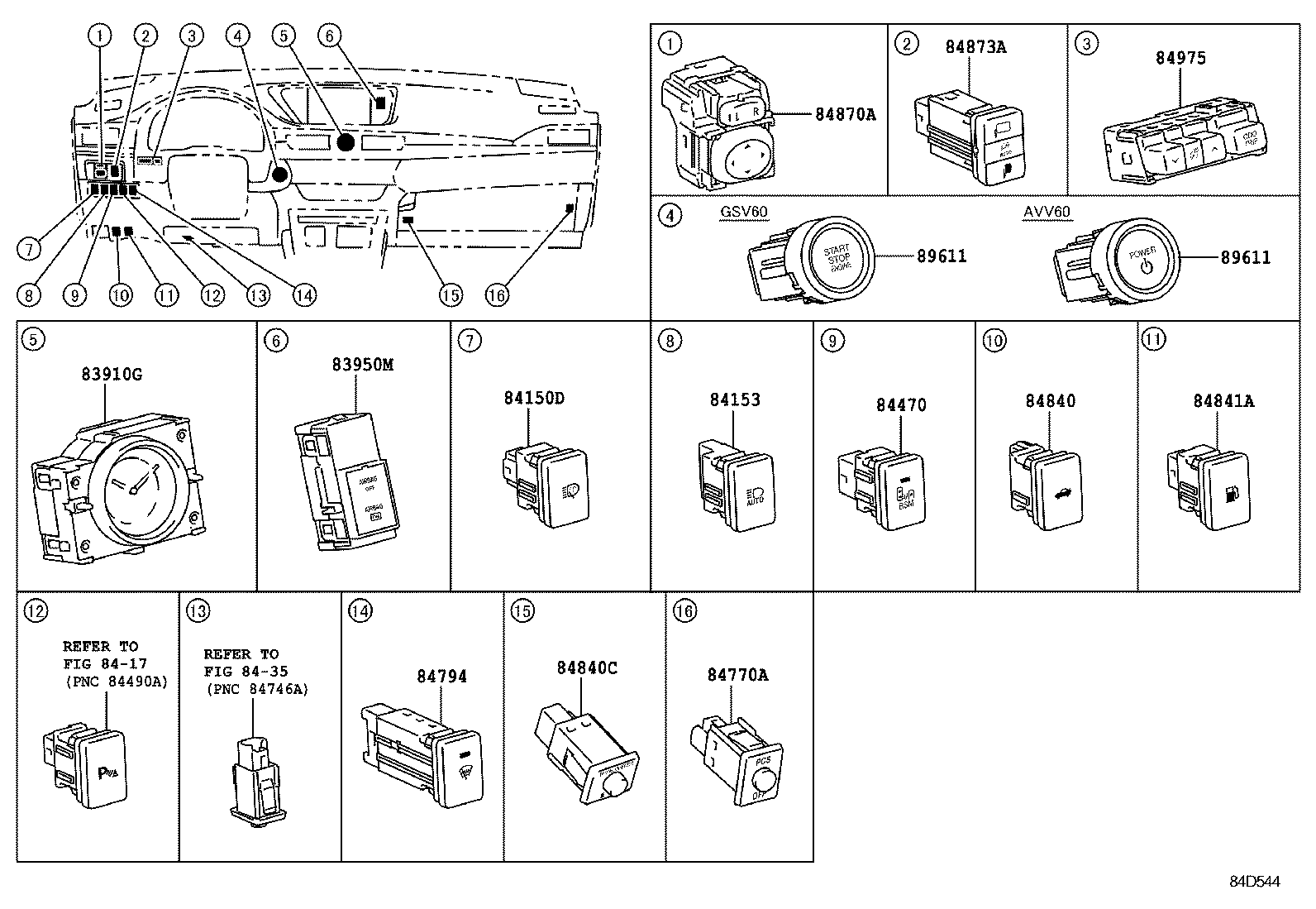  ES250 350 300H |  SWITCH RELAY COMPUTER