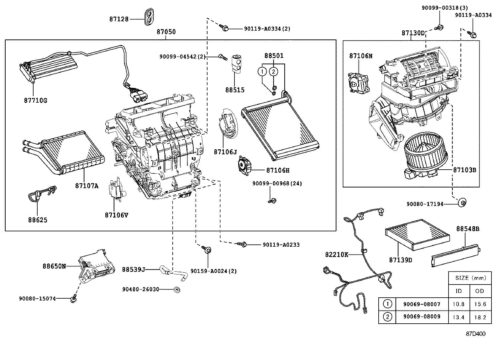  RAV4 NAP |  HEATING AIR CONDITIONING COOLER UNIT