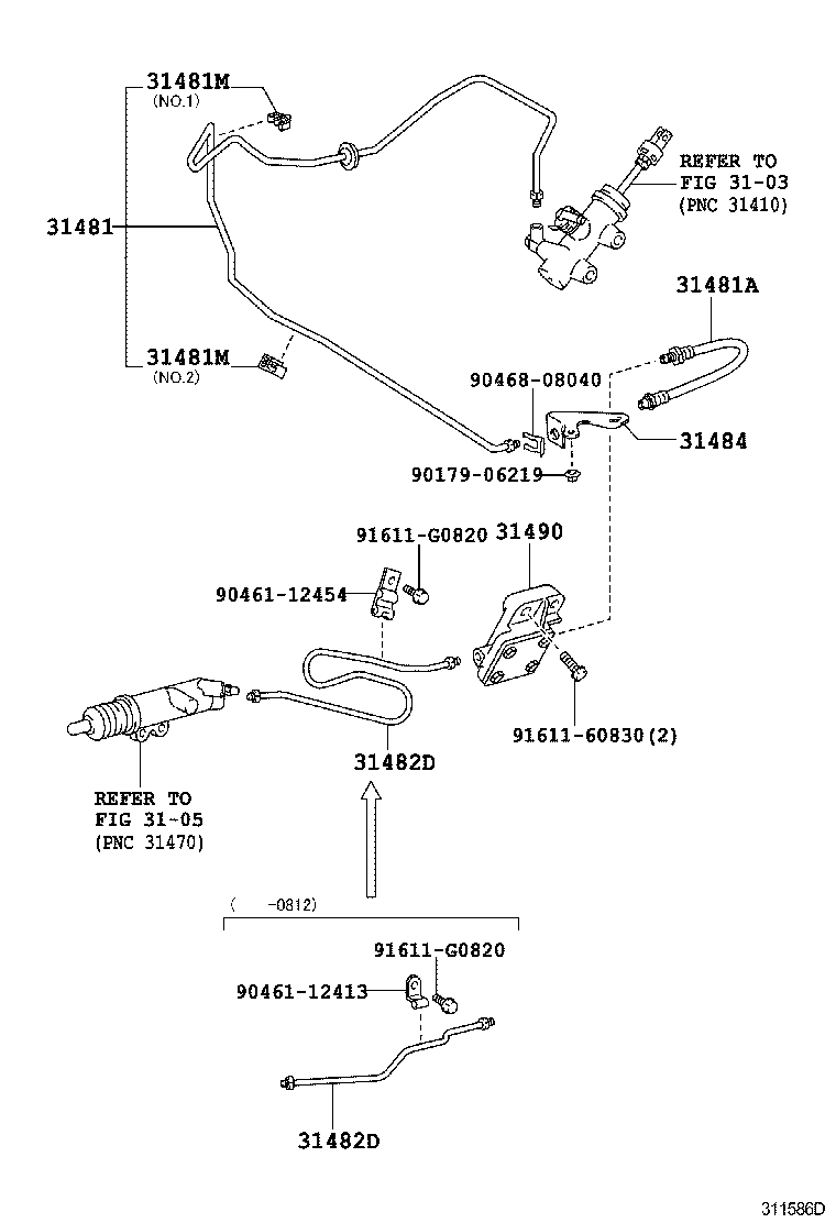  IS250 350 |  CLUTCH PEDAL FLEXIBLE HOSE