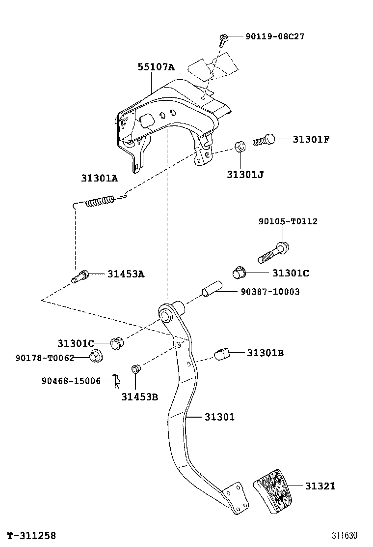  HILUX |  CLUTCH PEDAL FLEXIBLE HOSE