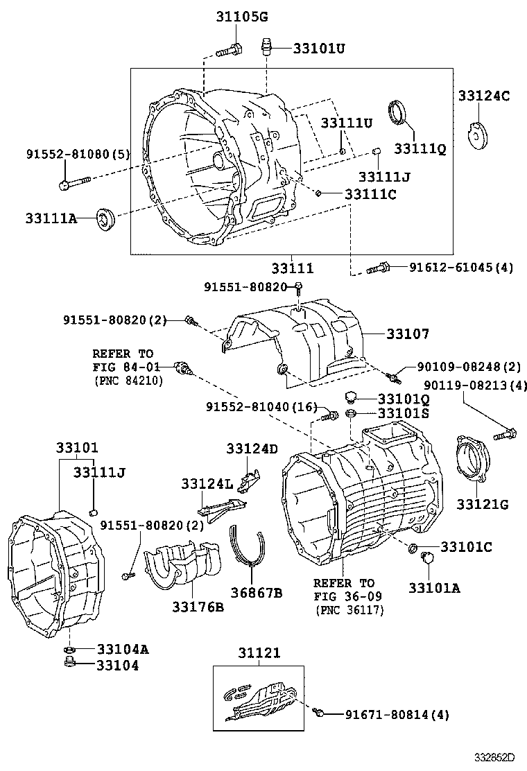  FJ CRUISER |  CLUTCH HOUSING TRANSMISSION CASE MTM