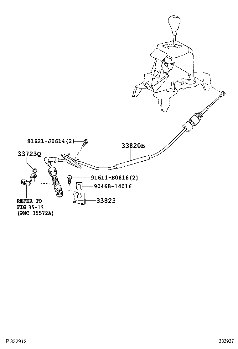  ES350 |  SHIFT LEVER RETAINER