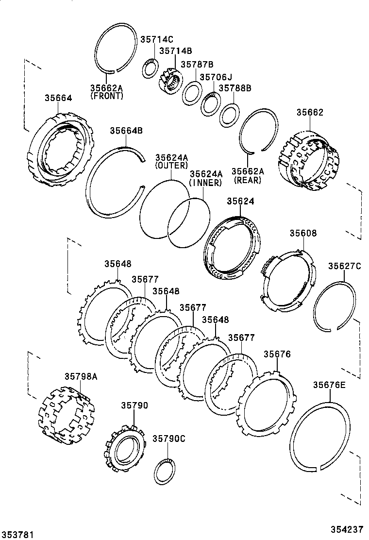  SCION TC |  CENTER SUPPORT PLANETARY SUN GEAR ATM