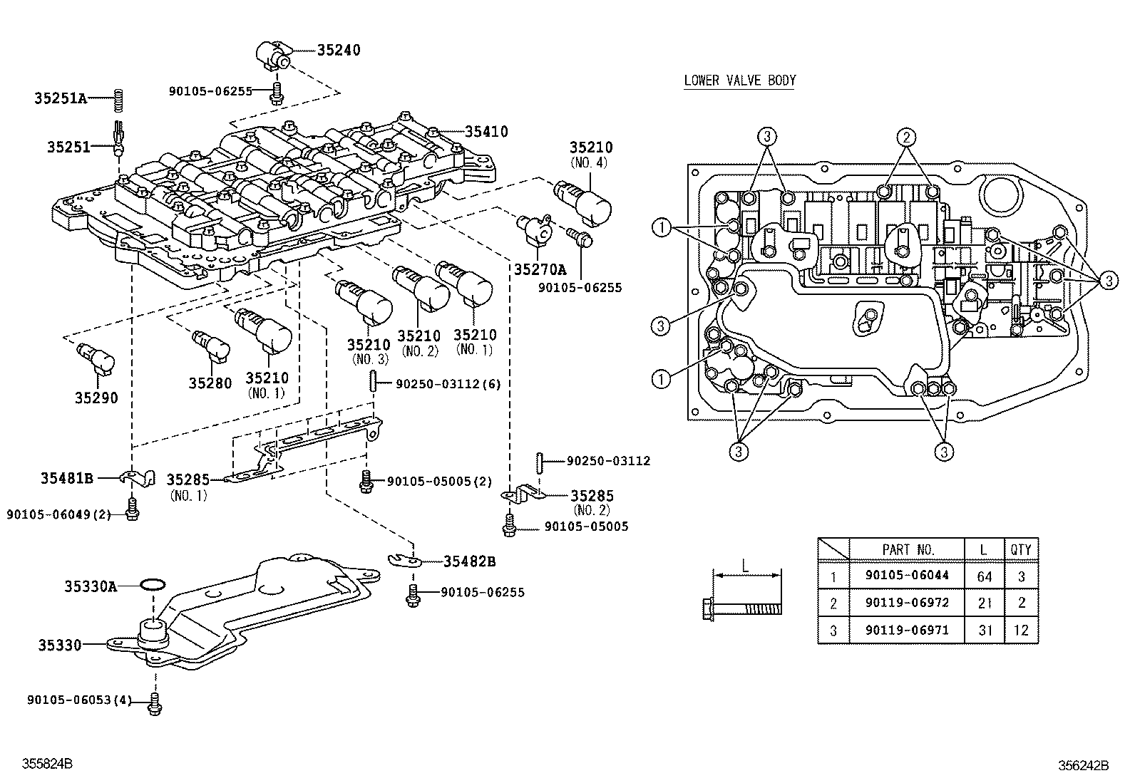  GS30 35 43 460 |  VALVE BODY OIL STRAINER ATM