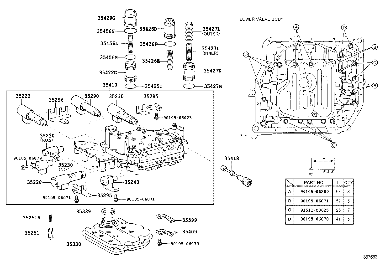  CAMRY NAP |  VALVE BODY OIL STRAINER ATM