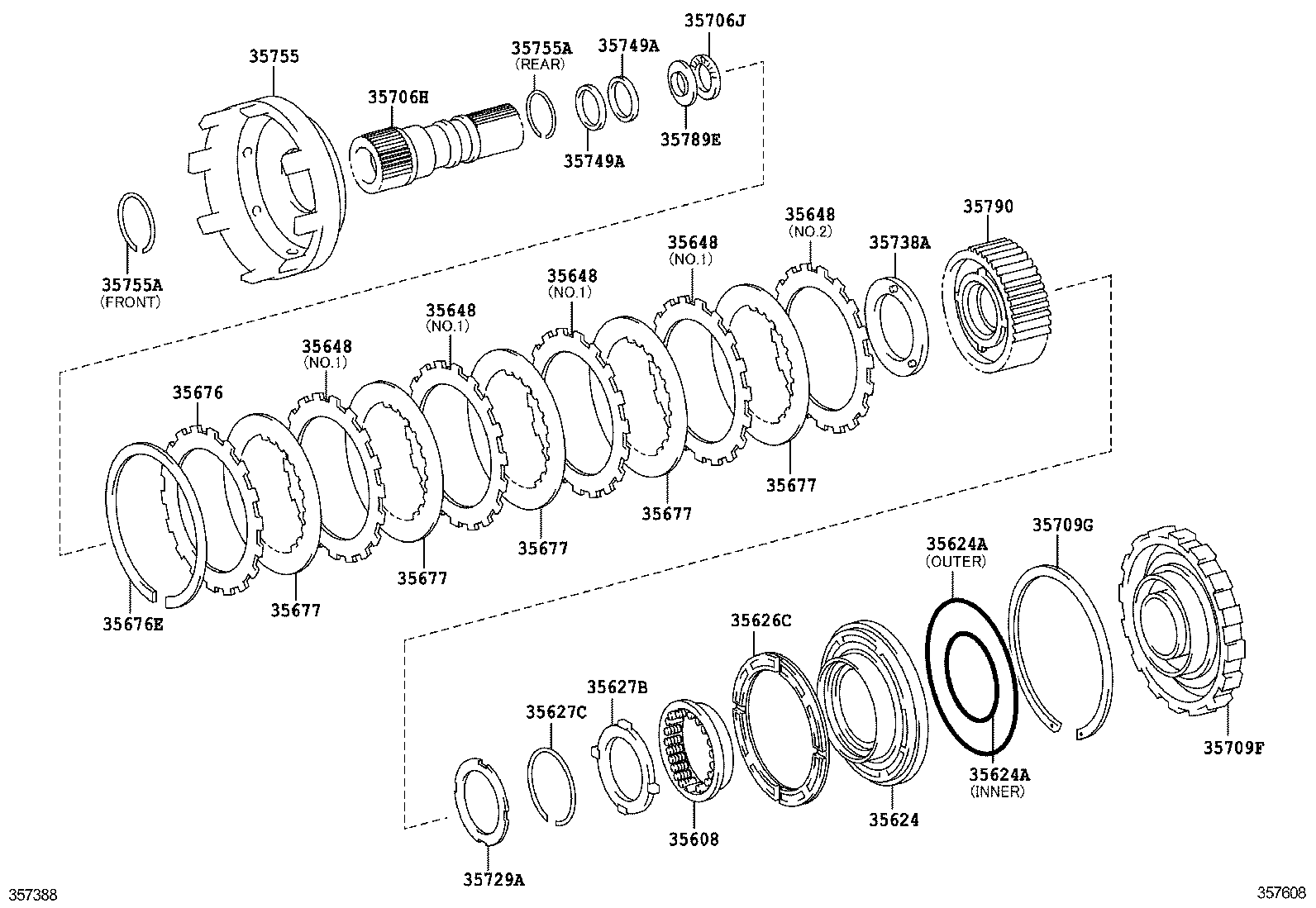  4RUNNER |  CENTER SUPPORT PLANETARY SUN GEAR ATM