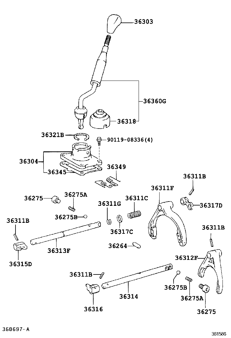  4RUNNER |  TRANSFER LEVER SHIFT ROD