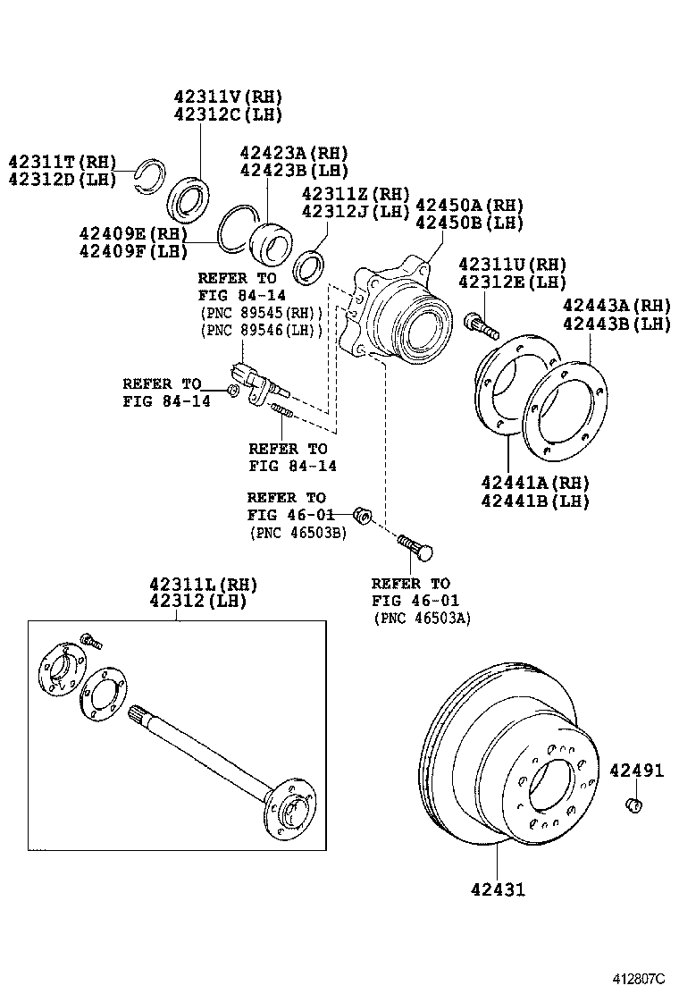  LX570 |  REAR AXLE SHAFT HUB