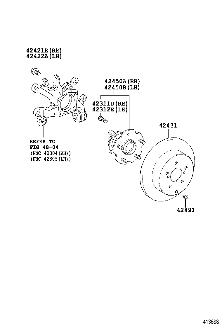  RAV4 EV |  REAR AXLE SHAFT HUB