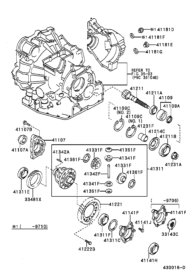  ES300 |  FRONT AXLE HOUSING DIFFERENTIAL