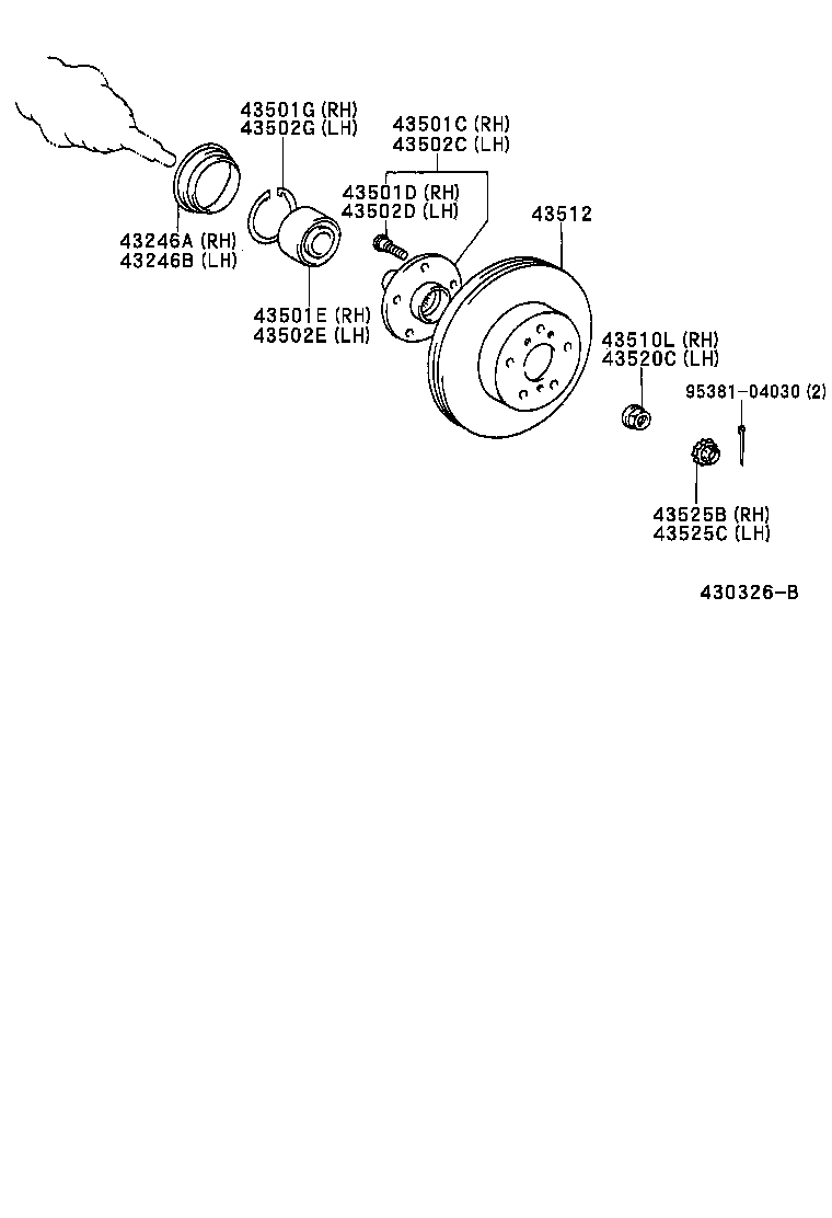  ES300 |  FRONT AXLE HUB