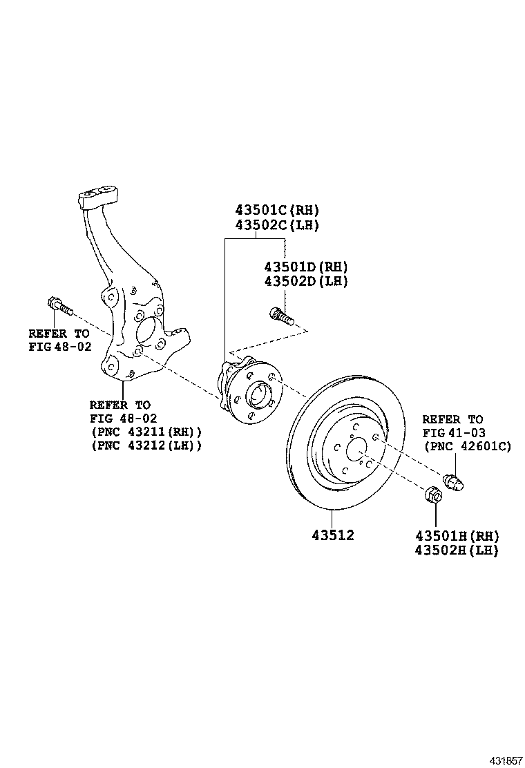  LS600HL |  FRONT AXLE HUB