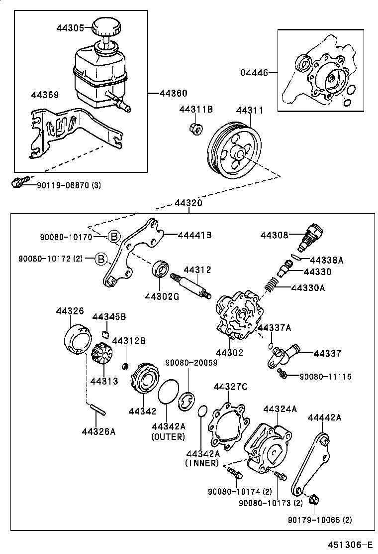  ES300 |  VANE PUMP RESERVOIR POWER STEERING