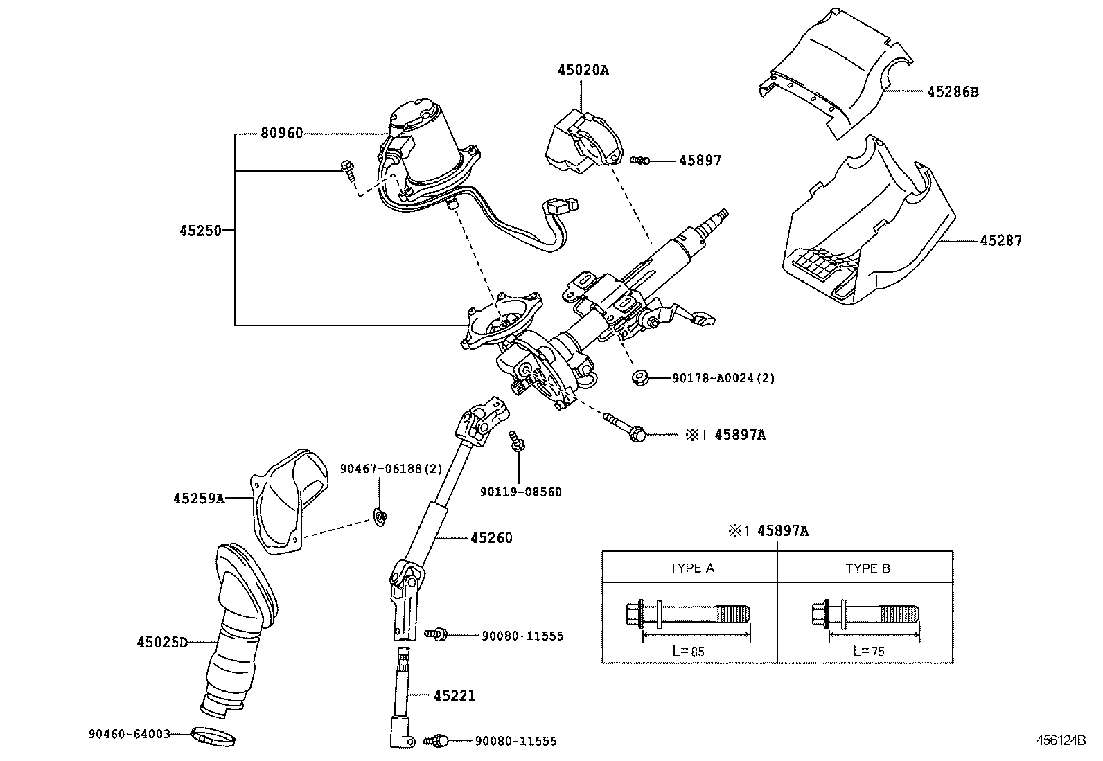  RAV4 EV |  STEERING COLUMN SHAFT