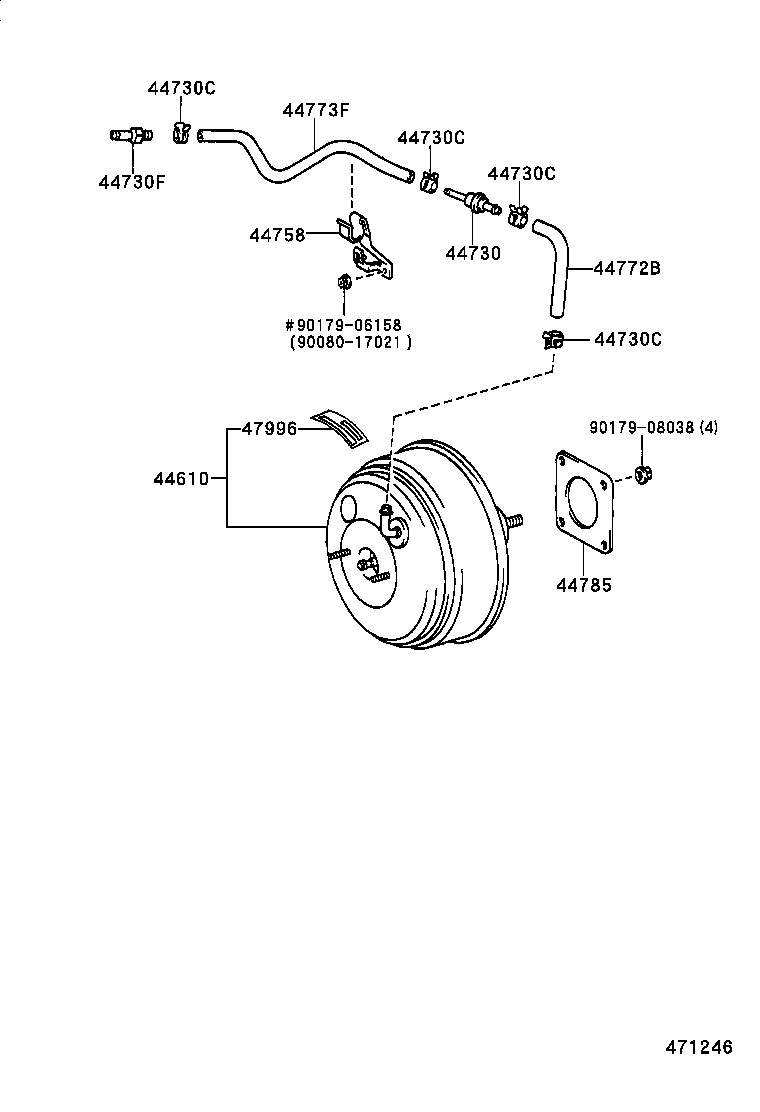  ES300 |  BRAKE BOOSTER VACUUM TUBE