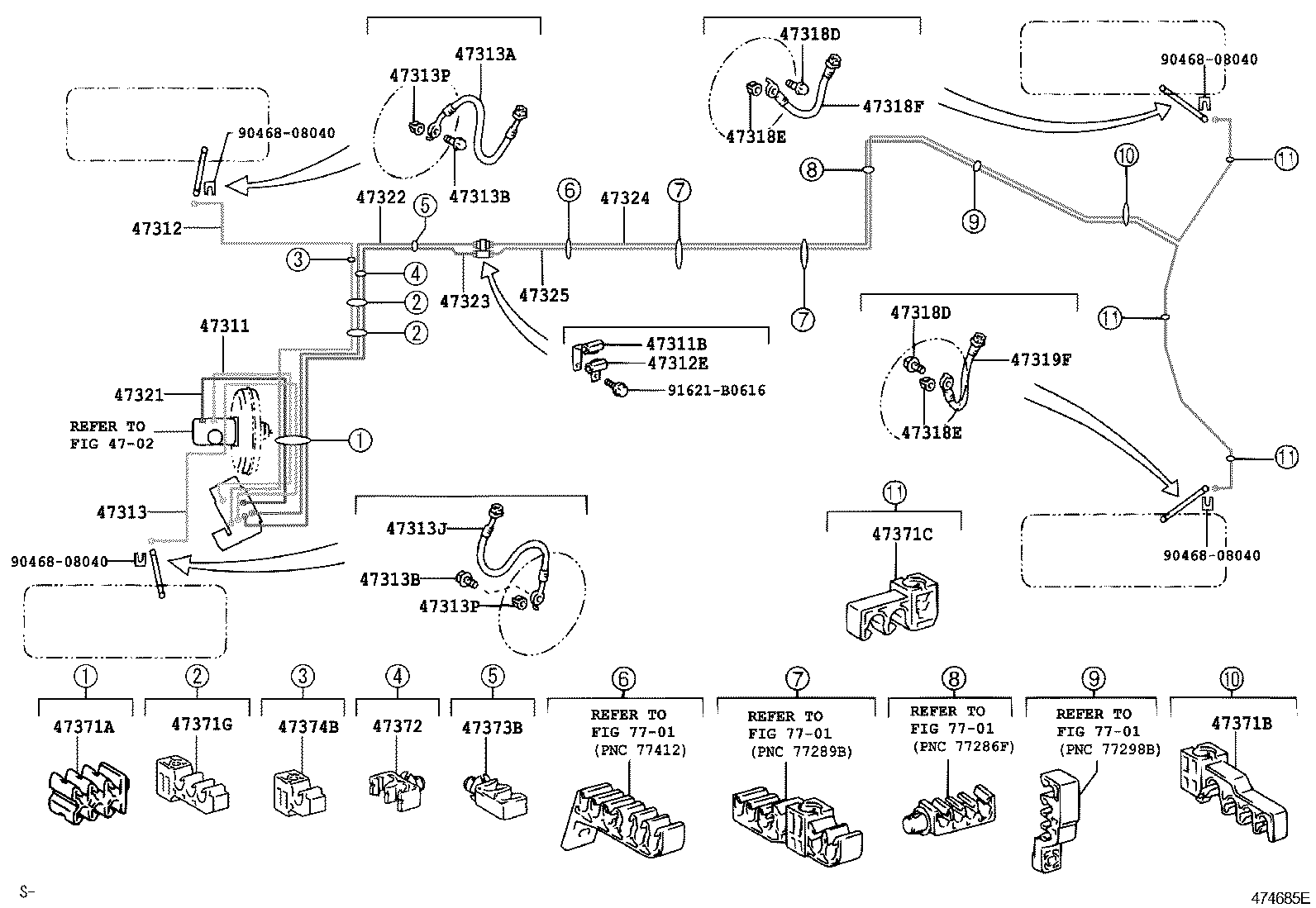  IS250 350 |  BRAKE TUBE CLAMP