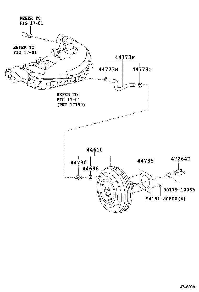  IS250 350 |  BRAKE BOOSTER VACUUM TUBE