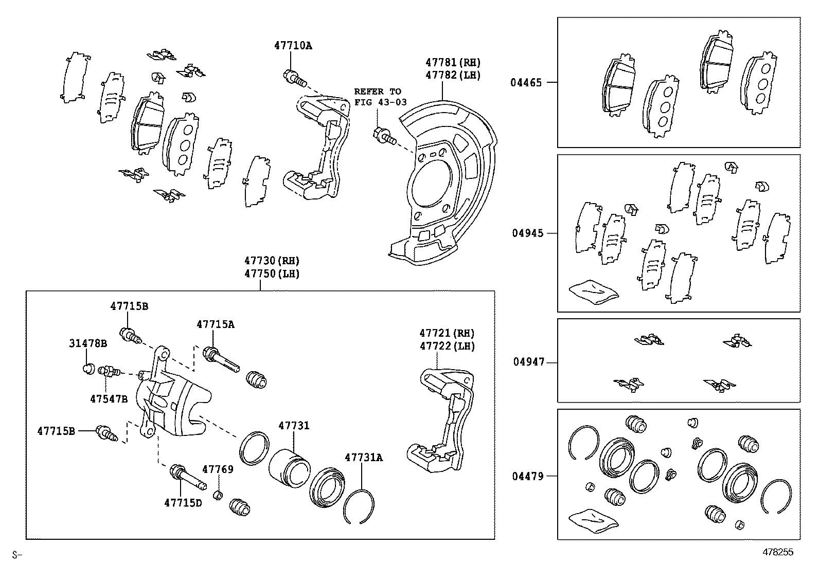  RAV4 EV |  FRONT DISC BRAKE CALIPER DUST COVER