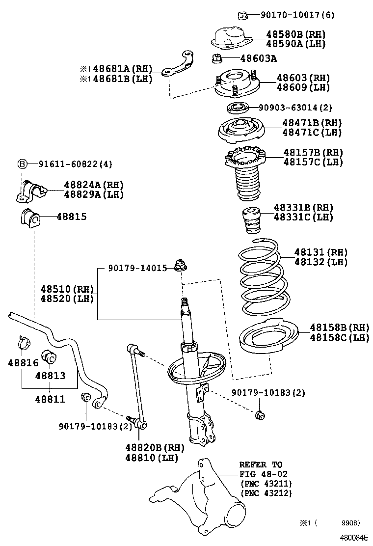  ES300 |  FRONT SPRING SHOCK ABSORBER