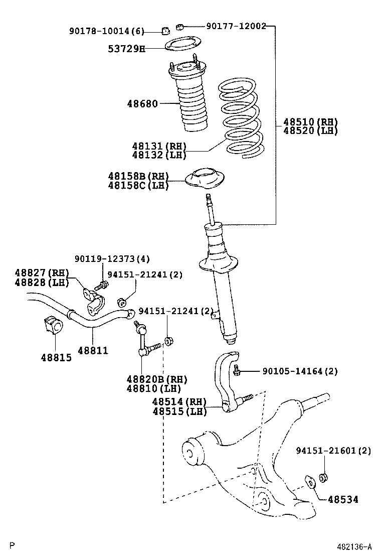  IS250 350 |  FRONT SPRING SHOCK ABSORBER