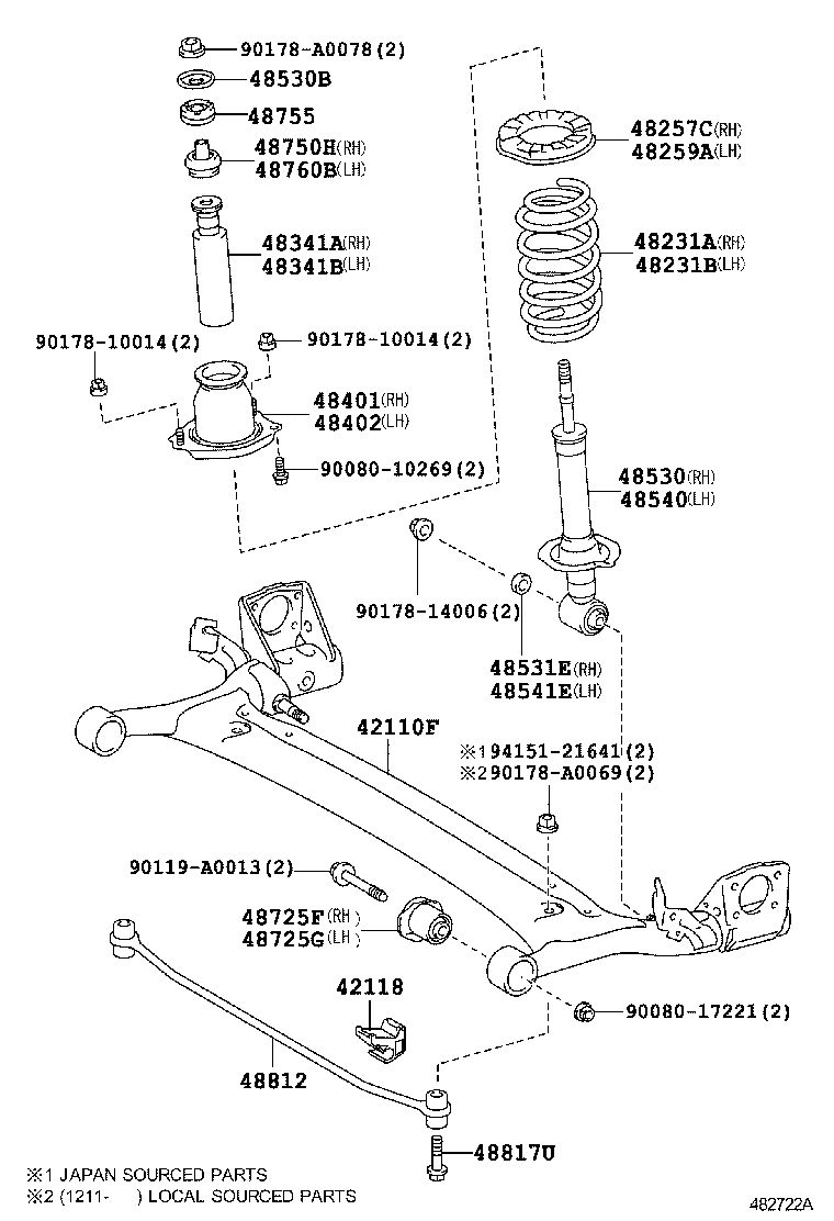  MATRIX |  REAR SPRING SHOCK ABSORBER