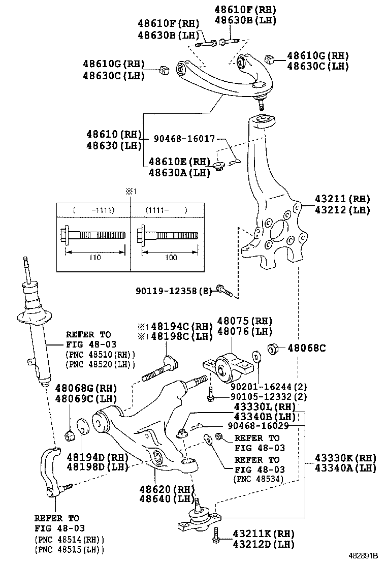  IS250 350 |  FRONT AXLE ARM STEERING KNUCKLE