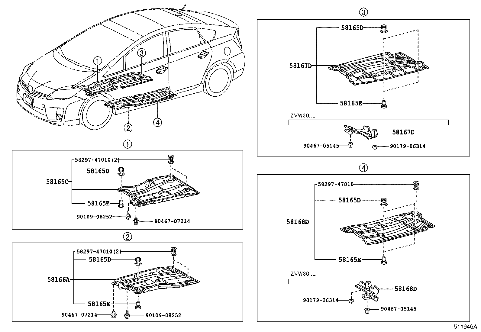  PRIUS |  SUSPENSION CROSSMEMBER UNDER COVER