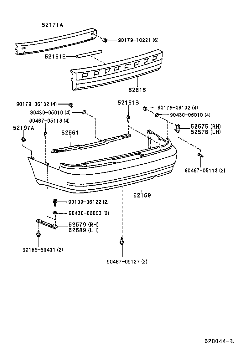  ES300 |  REAR BUMPER BUMPER STAY