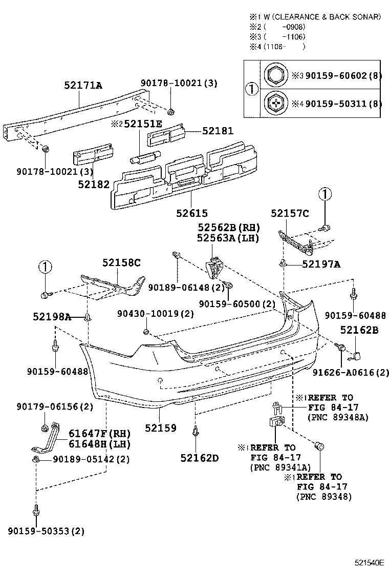  ES350 |  REAR BUMPER BUMPER STAY