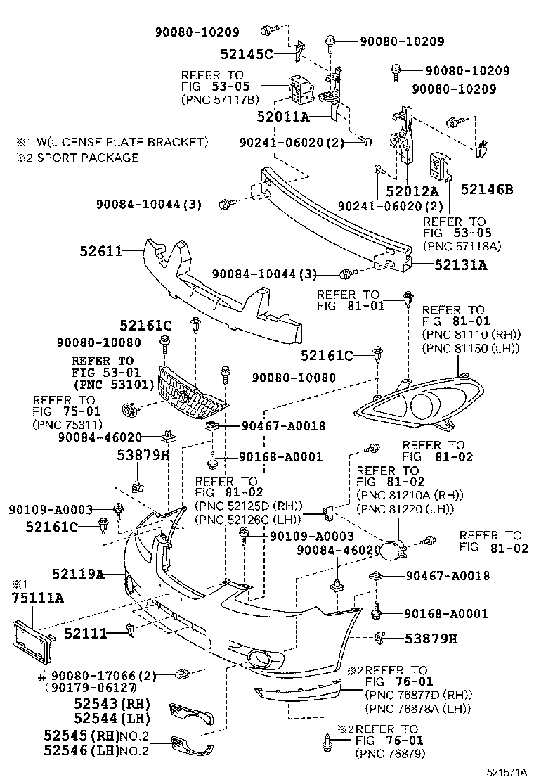 2002 Toyota Camry Front End Parts Diagram