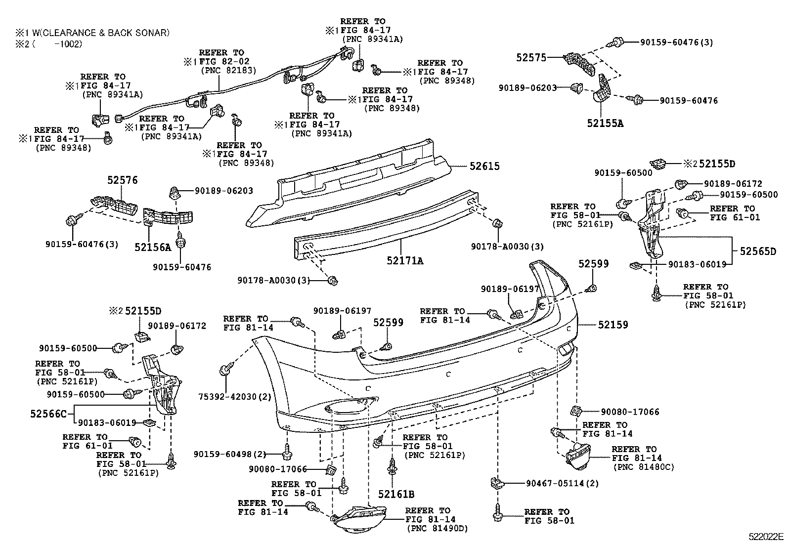  RX350 450H |  REAR BUMPER BUMPER STAY